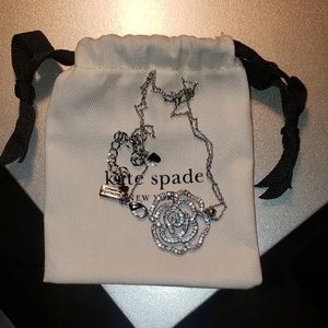 Kate Spade pave rose necklace